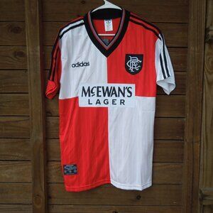 Glasgow Rangers FC away shirt, 90s retro, Adidas, Large